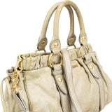 Miu Miu Vitello Lux Satchel Leather Handbag