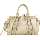Miu Miu Vitello Lux Satchel Leather Handbag