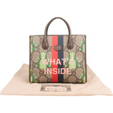 Gucci Monogram GG Supreme Limited Pineapple Small Tote Handbag