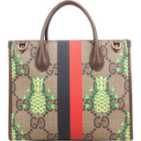 Gucci Monogram GG Supreme Limited Pineapple Small Tote Handbag