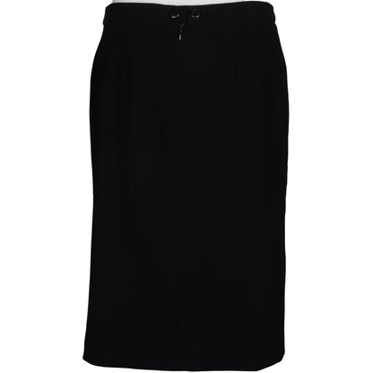 Chanel Noir Wool Skirt (40)