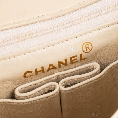 Chanel Quilted Lambskin 24K Gold Single Flap Crossbody Bag