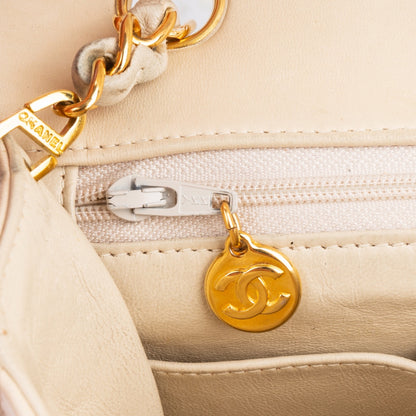Chanel Quilted Lambskin 24K Gold Single Flap Crossbody Bag