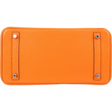 Hermès Orange Togo Leather Palladium Birkin 30 Handbag
