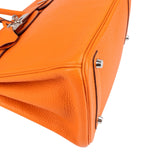 Hermès Orange Togo Leather Palladium Birkin 30 Handbag