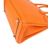 Hermès Orange Togo Leather Palladium Birkin 30 Handbag