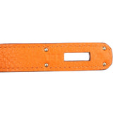 Hermès Orange Togo Leather Palladium Birkin 30 Handbag