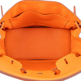 Hermès Orange Togo Leather Palladium Birkin 30 Handbag