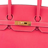 Hermès Rose Tyrien Epsom Leather Gold Birkin 35 Handbag