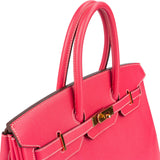 Hermès Rose Tyrien Epsom Leather Gold Birkin 35 Handbag