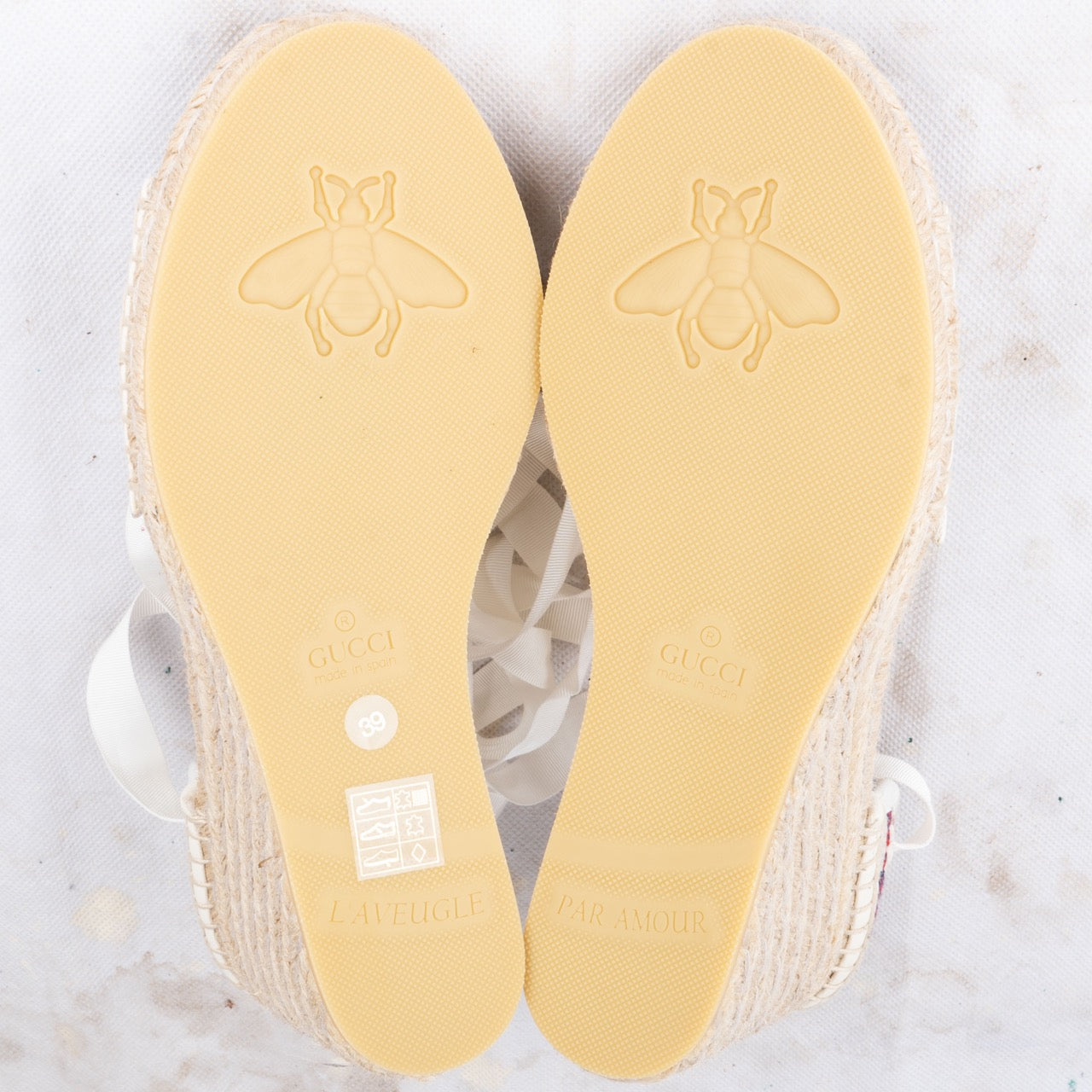 Gucci Multicolor Espadrilles Wedge Sandals (39)