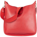 Hermes Red Leather Evelyn Shoulder Bag