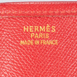 Hermes Red Leather Evelyn Shoulder Bag