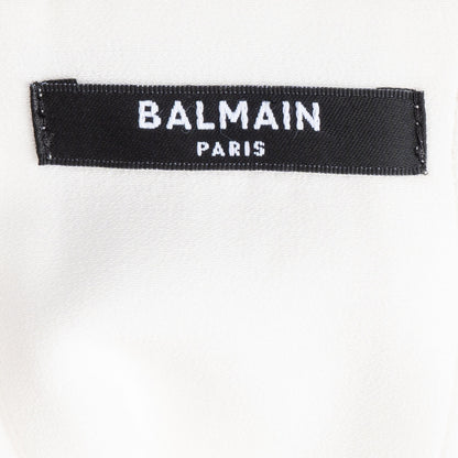 Balmain White Cotton Big Button Skirt (D36 / FR38)