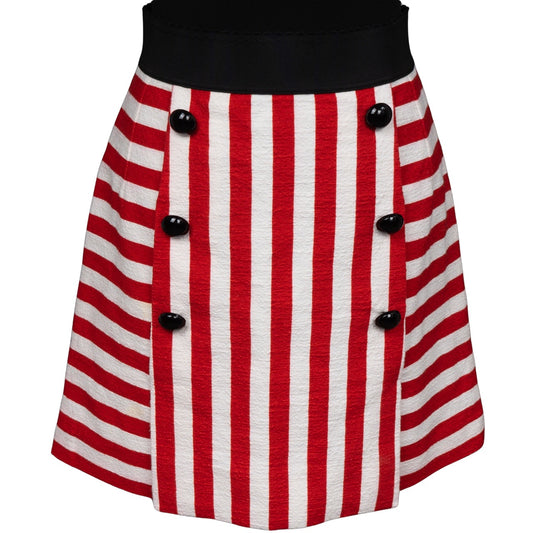 Dolce & Gabbana Cotton Striped Midi Skirt (D34 / IT40)