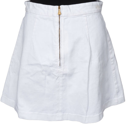 Gucci White Horsebit Jeans Skirt (D38 / IT46)