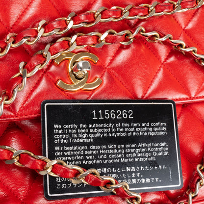 Chanel Quilted Lambskin Single Flap Crossbody Bag