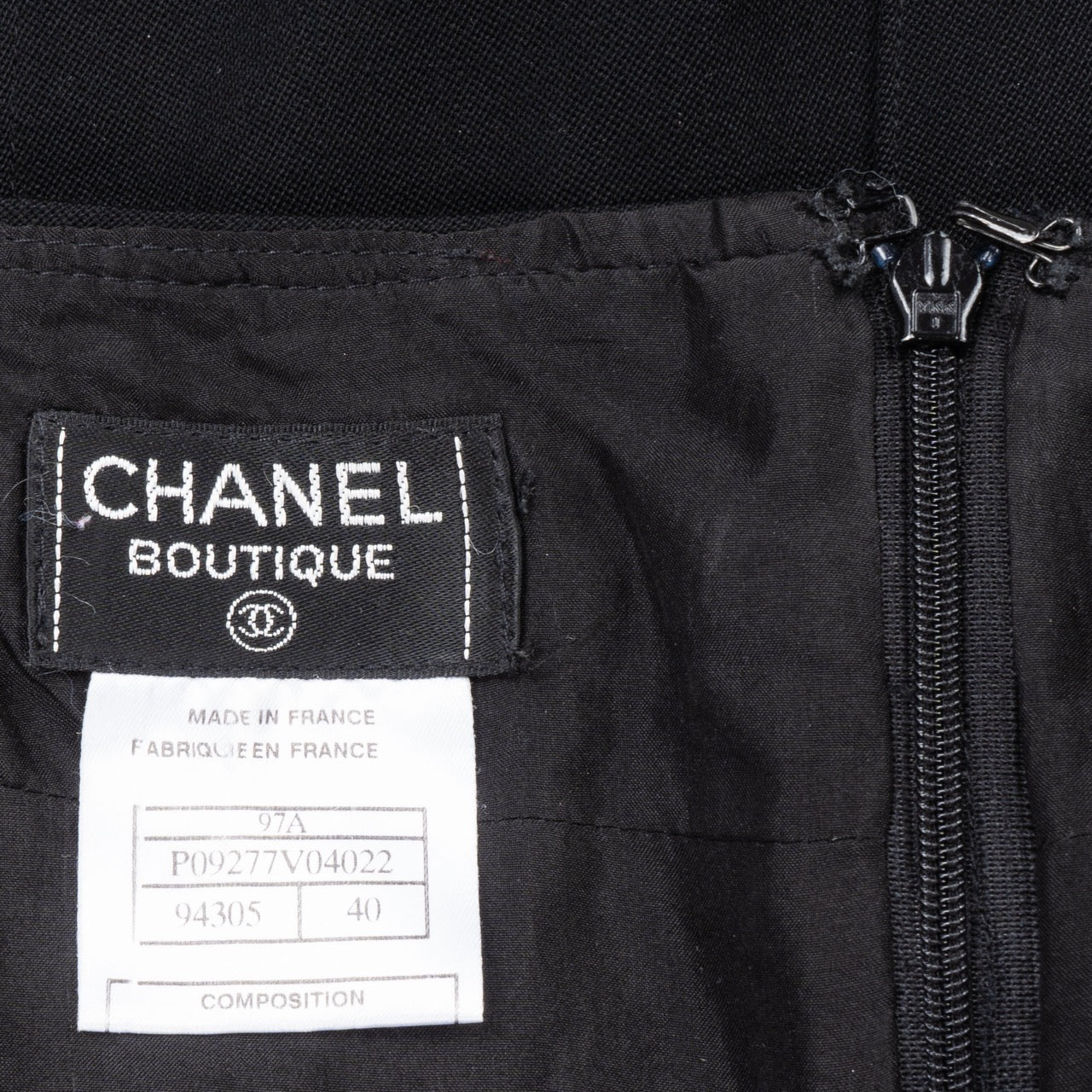 Chanel Black Wool Skirt (40)