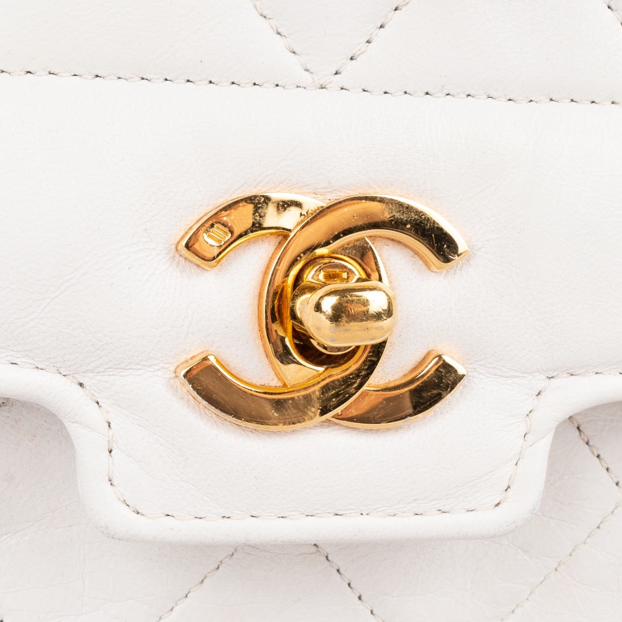 Chanel Quilted Lambskin 24K Gold Single Crossbody Flap Bag