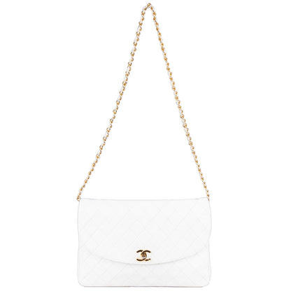 Chanel Quilted Lambskin 24K Gold Single Flap Bag