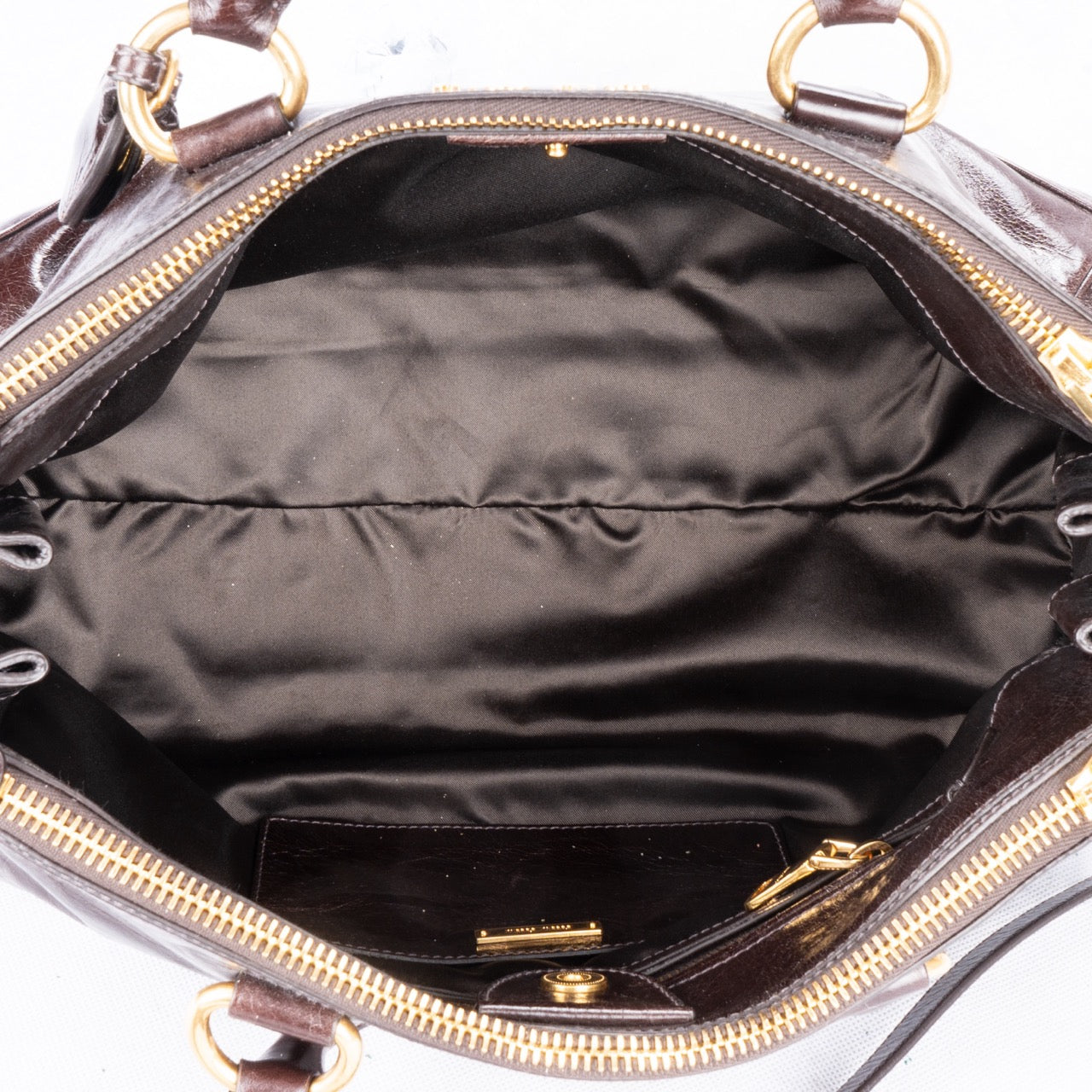 Miu Miu Brown Leather Vitello Handbag
