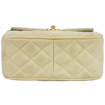 Chanel Suede Mini Mint Crossbody Bag
