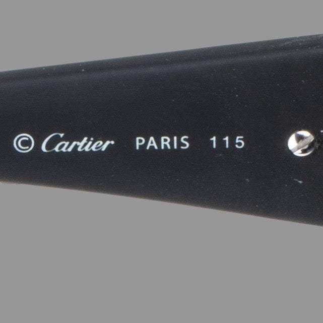 Cartier Santos Black Matte Rubber Shades