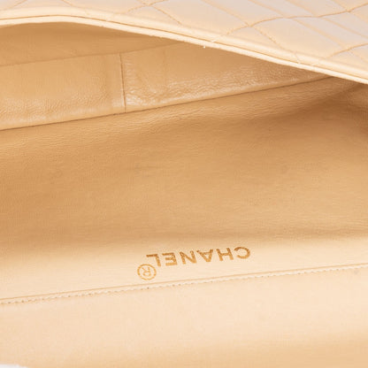 Chanel Quilted Lambskin 24K Gold Two Face Flap Bag