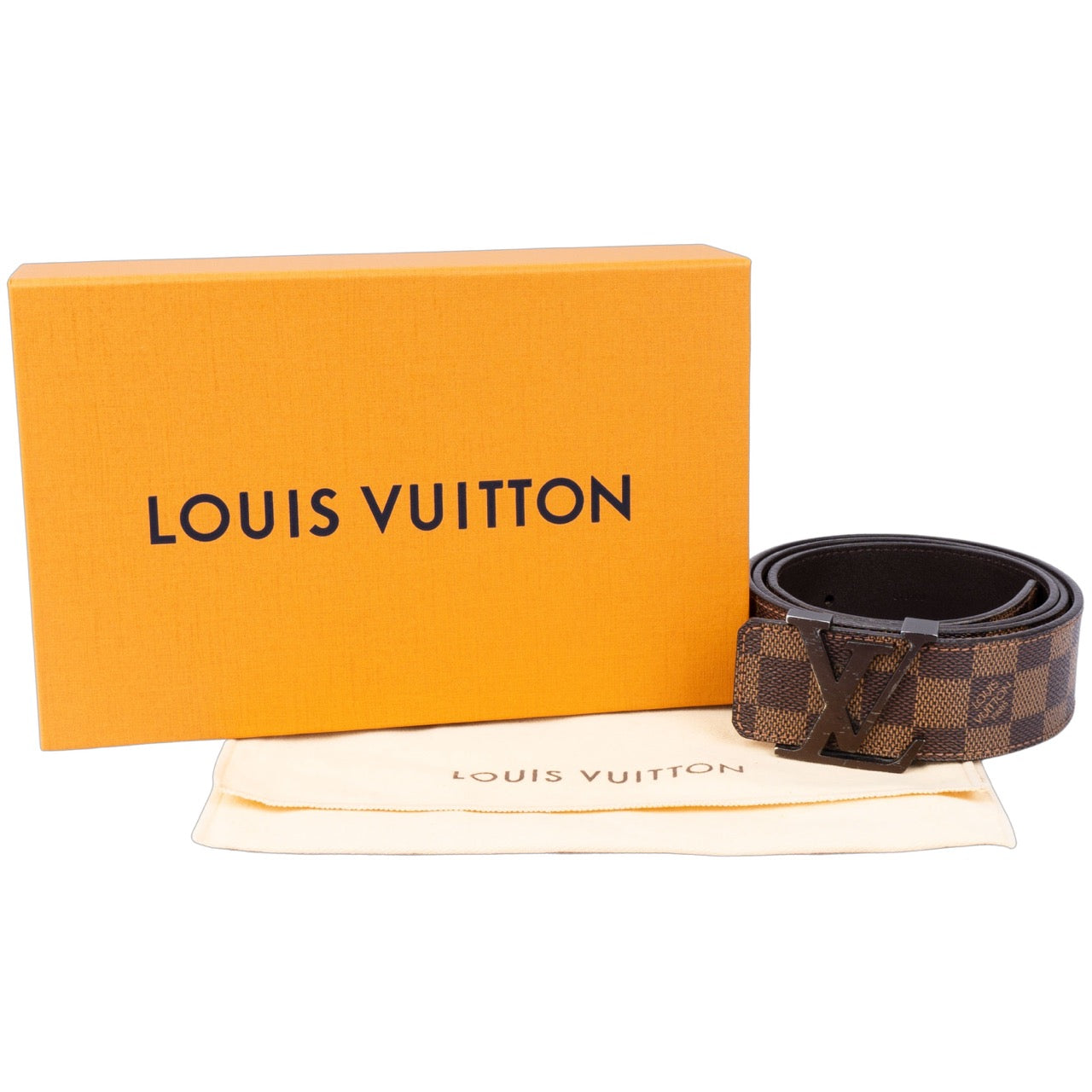 Louis Vuitton Damier Ebene Leather Belt