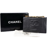 Chanel Black CC Stitch Lizard Mini Single Flap Bag