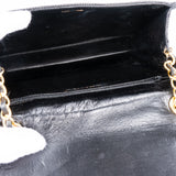 Chanel Black CC Stitch Lizard Mini Single Flap Bag