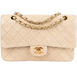 Chanel Quilted Lambskin 24K Gold Medium Double Flap Bag