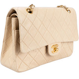 Chanel Quilted Lambskin 24K Gold Medium Double Flap Bag