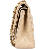 Chanel Quilted Lambskin 24K Gold Medium Double Flap Bag