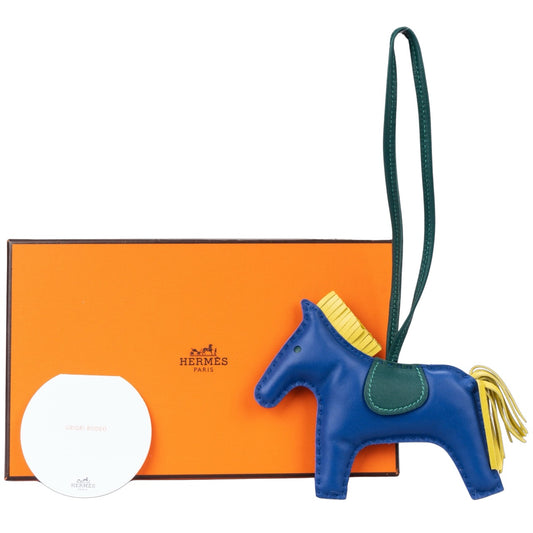 Hermes Grigri Rodeo Leather Horse Pendant GM