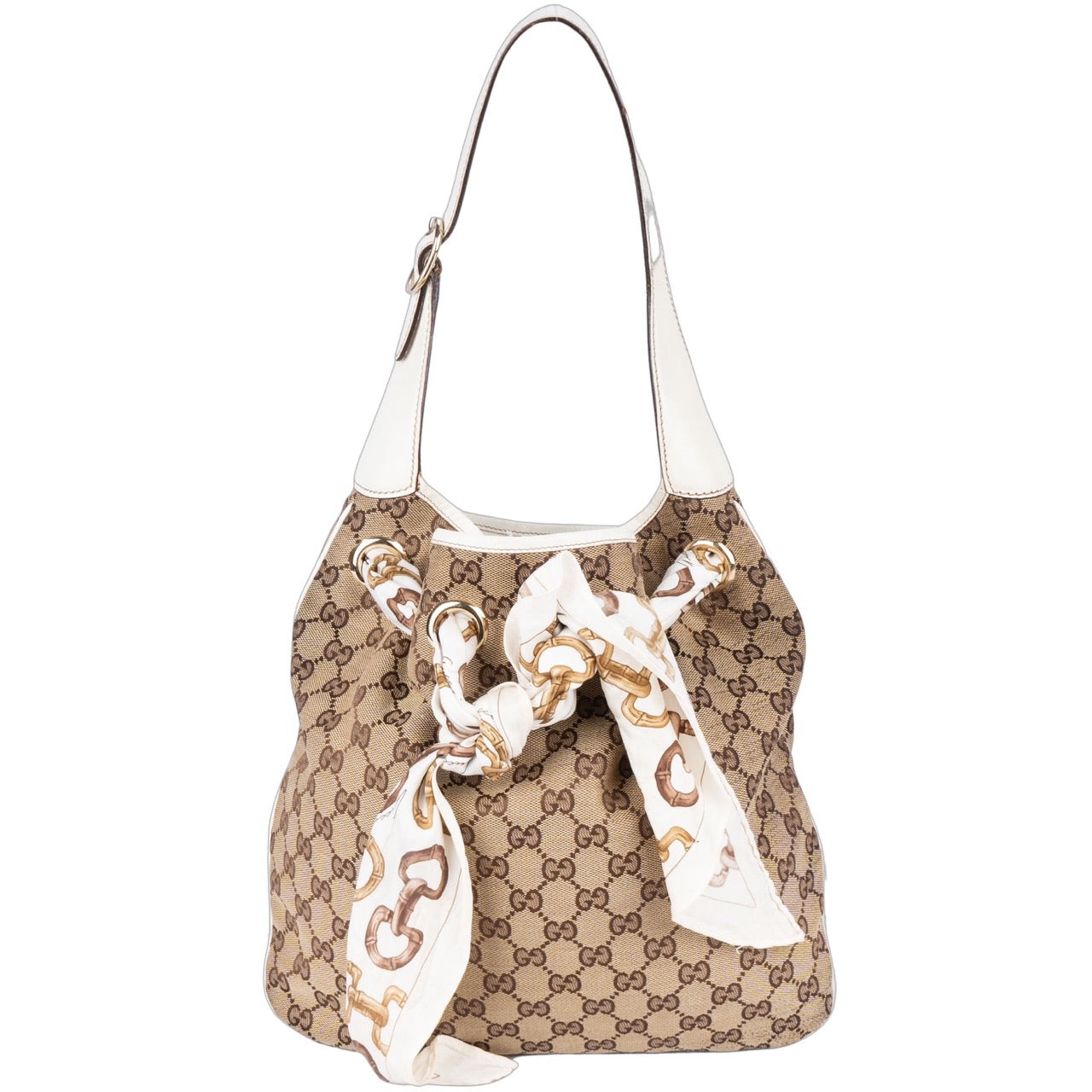 Gucci Canvas Monogram Positiano Shoulder Bag