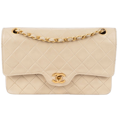 Chanel Quilted Lambskin 24K Gold Double Flap Bag