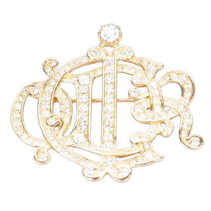 Christian Dior Golden Crystal Brooch
