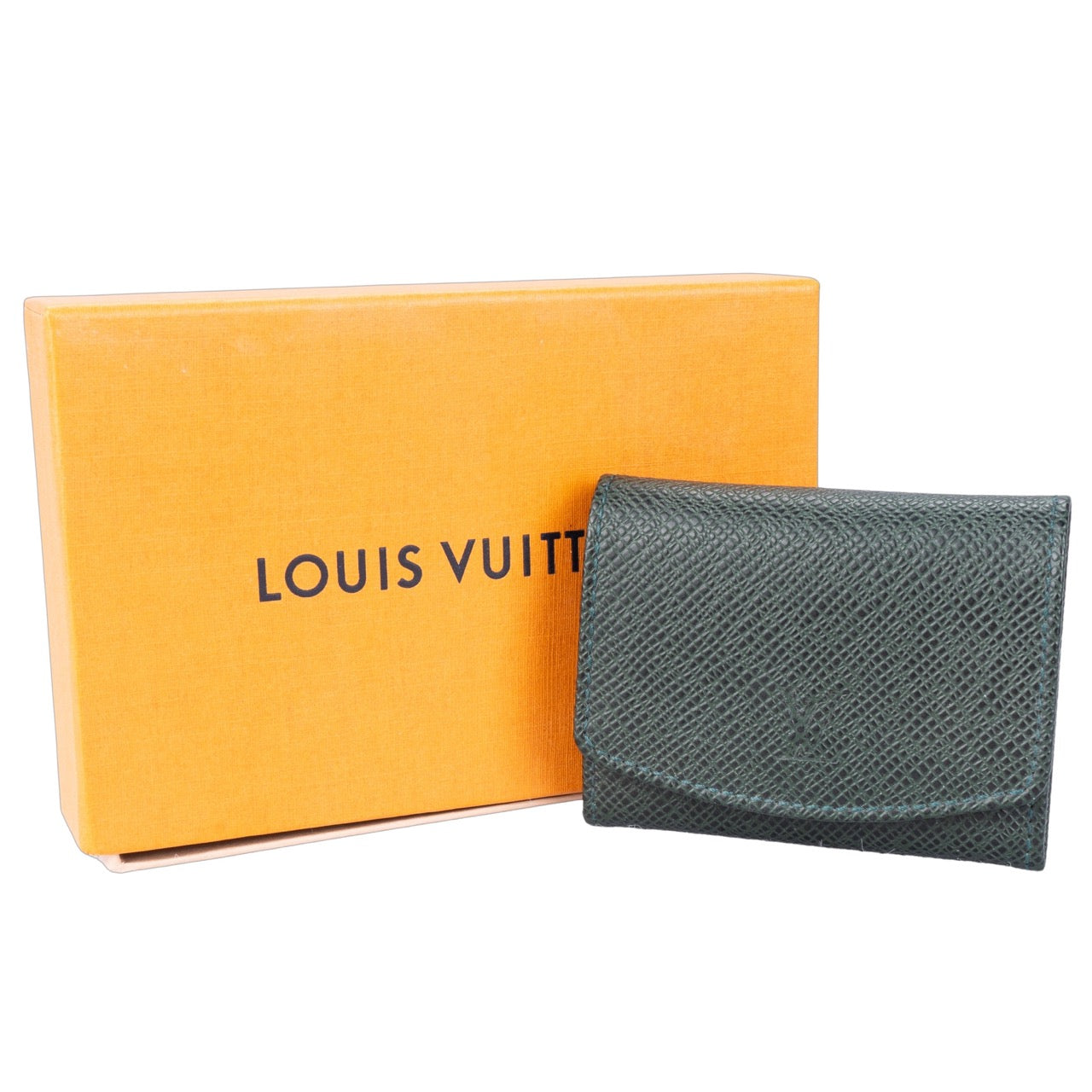 Louis Vuitton Green Taiga Cufflinks Etui