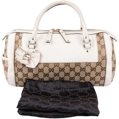 Gucci Canvas Monogram Bowling Cylinder Handbag