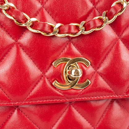 Chanel Quilted Lambskin 24K Mini Single Flap Bag