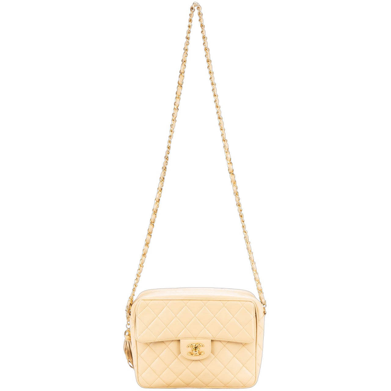 Chanel Quilted Lambskin Camera Crossbody Flap Bag