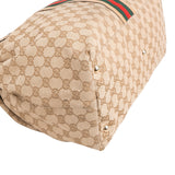 Gucci Monogram GG Canvas Jolicoeur Web Stripe Tote Shoulder Bag