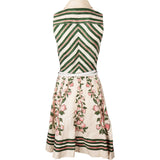 Louis Vuitton Multicolor Striped Floral Print Belt Button Up Top Dress (FR 40 / DE 38)