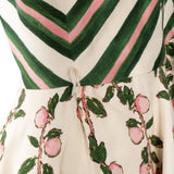 Louis Vuitton Multicolor Striped Floral Print Belt Button Up Top Dress (FR 40 / DE 38)