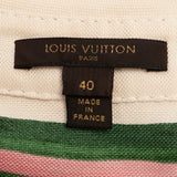 Louis Vuitton Multicolor Striped Floral Print Belt Button Up Top Dress (FR 40 / DE 38)