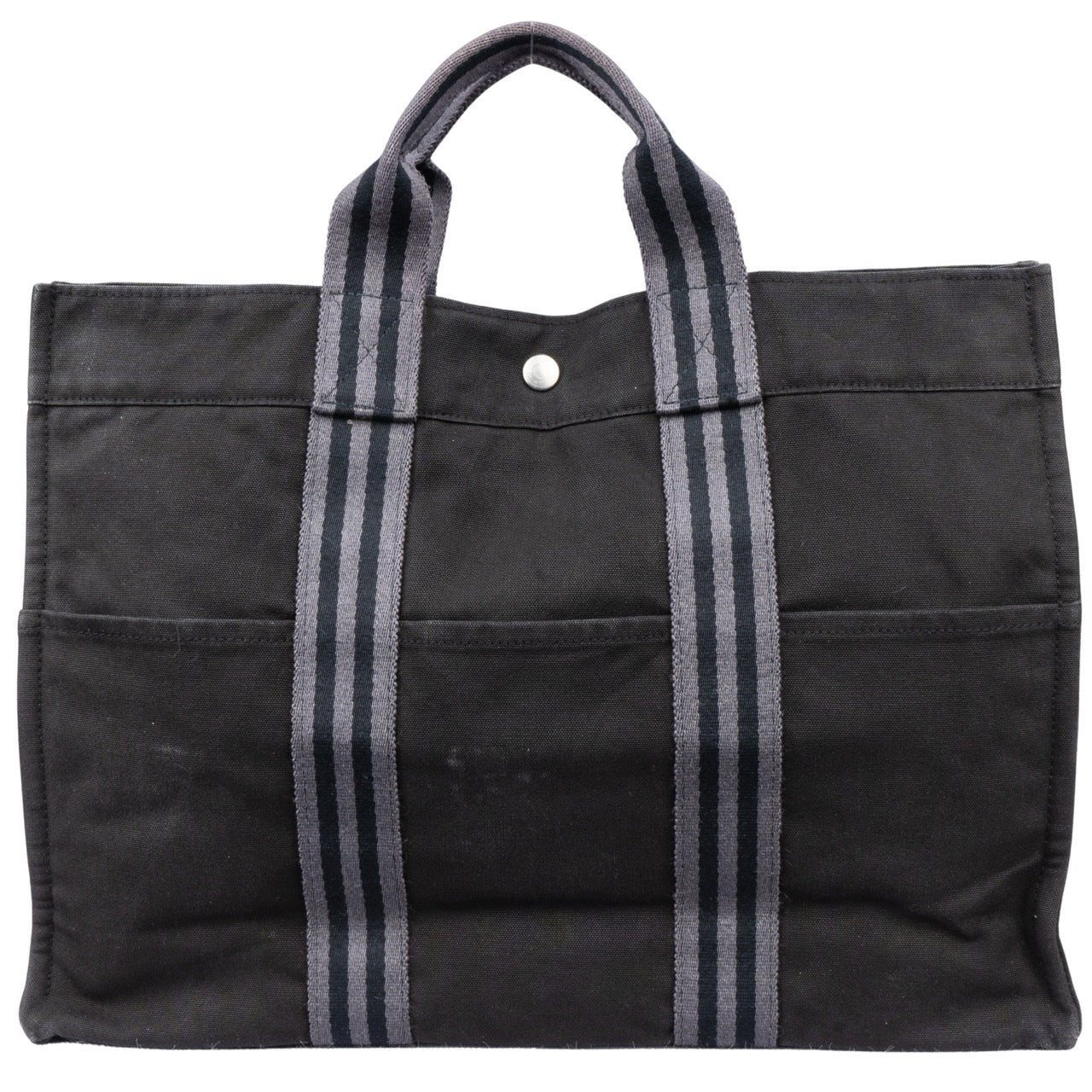 Hermes Cotton Fourre Contrast Handbag