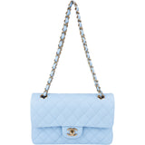Chanel Quilted Caviar Leather Small Double Flap Shoulder Bag