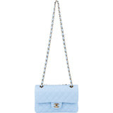 Chanel Quilted Caviar Leather Small Double Flap Shoulder Bag