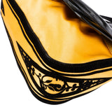 Fendi Yellow Velvet Satin & Patent Leather B. Handbag